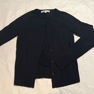 Black LOFT button up cardigan